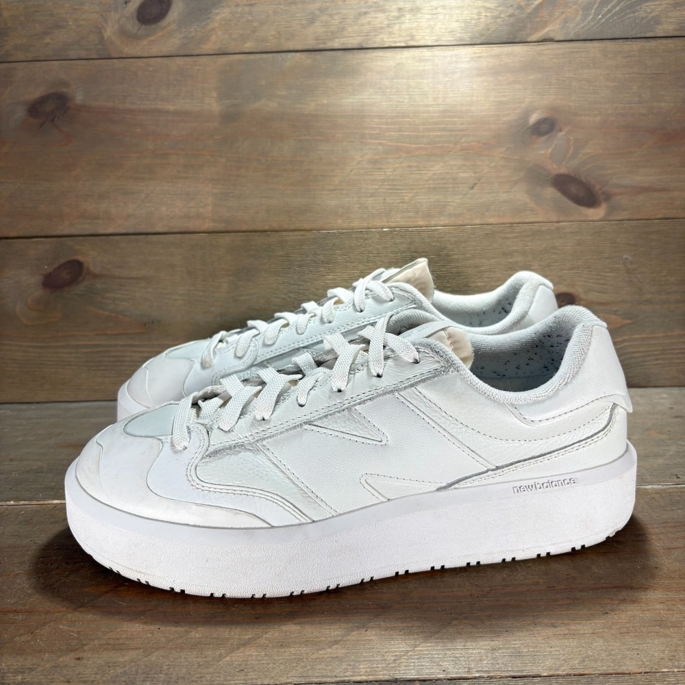 New Balance CT302 Mens size 9 shoes White Leather Chunky Platform sneakers